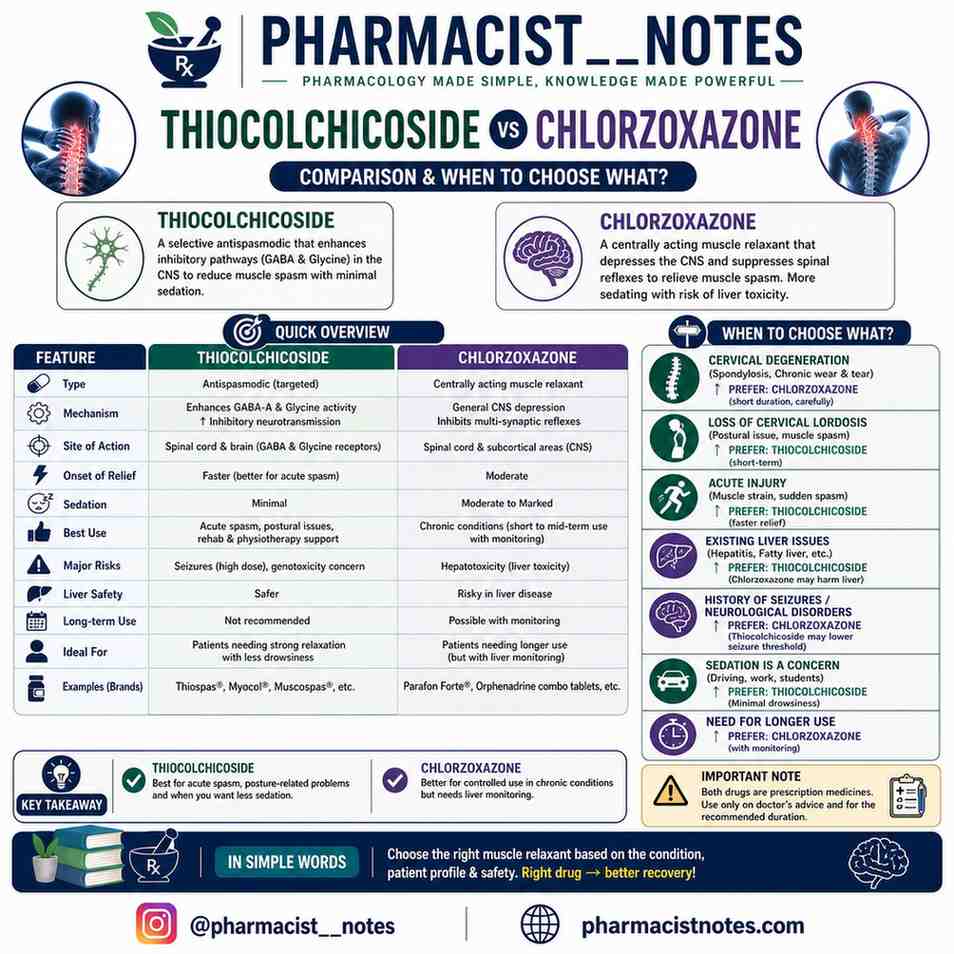 Thiocolchicoside vs Chlorzoxazone
